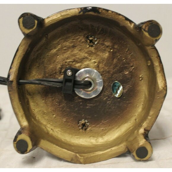 Stained Glass Snowman Lamp Blue White Scene Accent Christmas Hat Scarf Orange - Picture 7 of 8